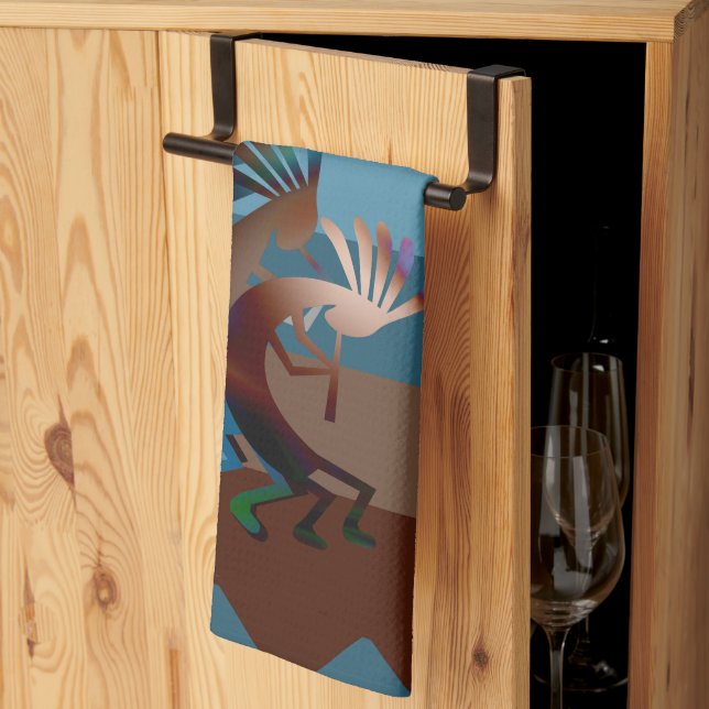 Southwest Kokopelli Music Kitchen Towel (Thirds Fold)
