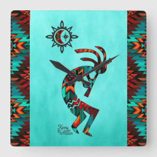 Southwest Kokopelli  Square Wall Clock