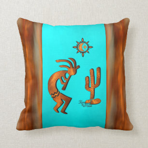 Southwest Kokopelli Throw Pillow