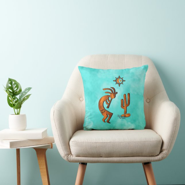 Southwest Kokopelli Throw Pillow (Chair)