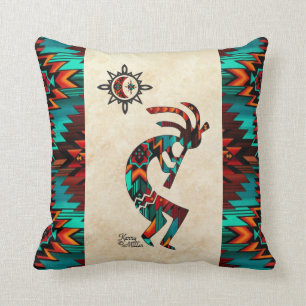 Southwest Kokopelli Throw Pillow