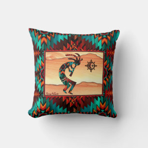 Southwest Kokopelli Throw Pillow