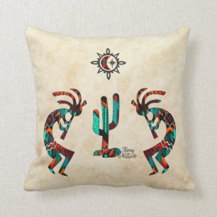 Southwest Kokopelli Throw Pillow