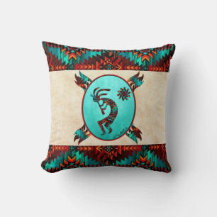 Southwest Kokopelli Throw Pillow