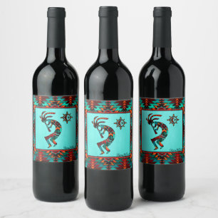 Southwest Kokopelli Wine Label