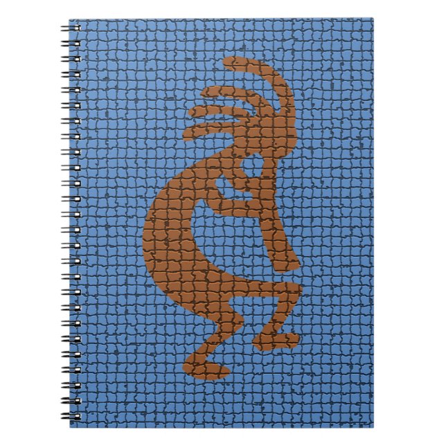Southwest Kokopelli with Flute Musical Mosaic Notebook (Front)