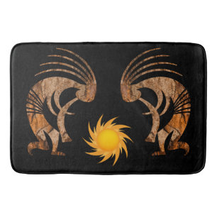 Southwest Kokopellis Canvas Bath Mat