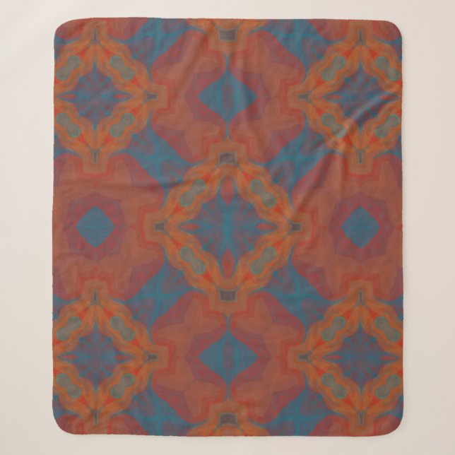Southwest Mandala Sherpa Blanket (Front)