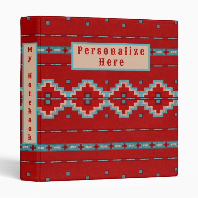Southwest Mesas Red and Turquoise  Binder (Front/Spine)