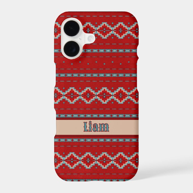  Southwest Mesas Red Geometric Design Personalized (Verso)