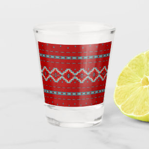 Southwest Mesas Red & Turquoise Shot Glass