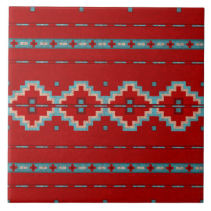 Southwest Mesas Red & Turquoise Tile