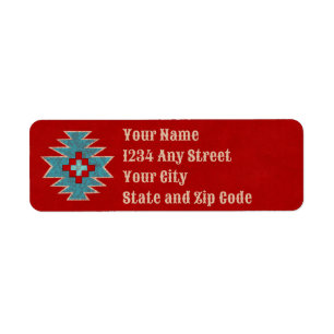 Southwest Mesas Turquoise & Red Address