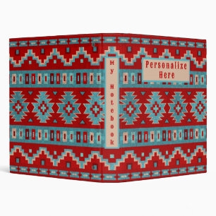 Southwest Mesas Turquoise & Red Binder