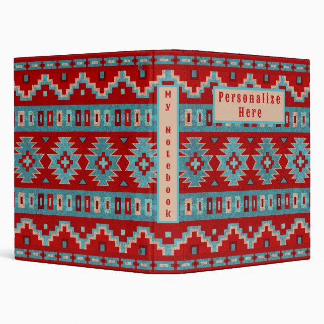 Southwest Mesas Turquoise & Red Binder (Background)