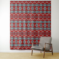 Southwest Mesas Turquoise & Red Geometric Design