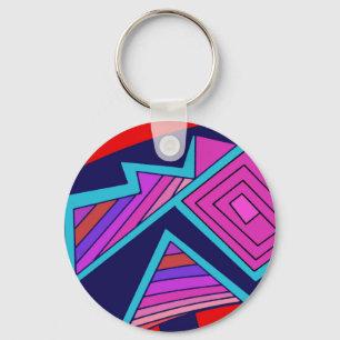 Southwest Mimbres Cat Keychain