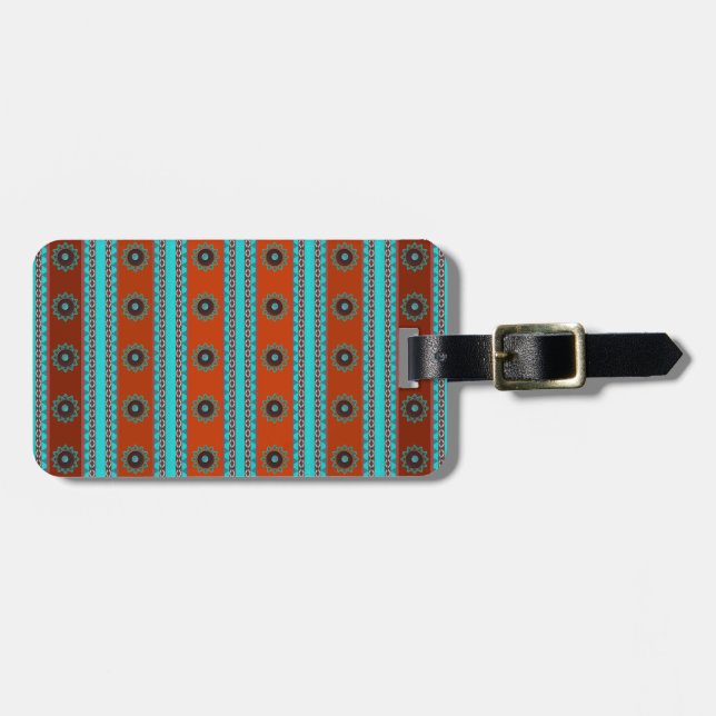 Southwest Motif Custom Luggage Tag (Front Horizontal)