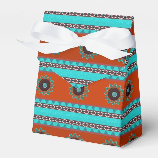 Southwest Motif Party Favour Box (Front Side)