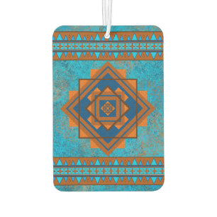 Southwest Mountain Peak Turquoise Geometric Design Air Freshener
