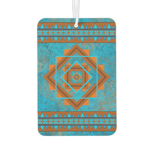 Southwest Mountain Peak Turquoise Geometric Design Air Freshener