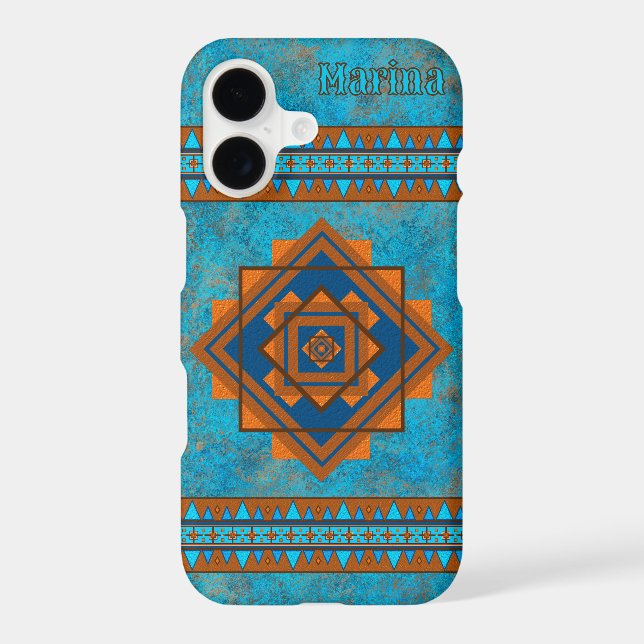 Southwest Mountain Peaks Geometric Personalized (Back)
