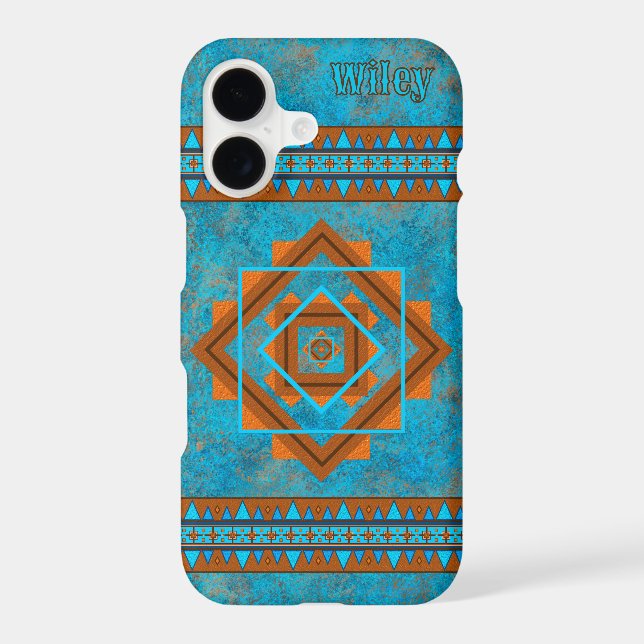 Southwest Mountain Peaks Geometric Personalized (Back)