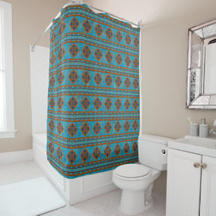 Southwest Mountain Peaks Turquoise Geometric