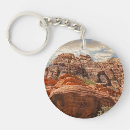 Southwest Mountain Scene Acrylic Keychain