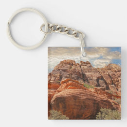 Southwest Mountain Scene Acrylic Keychain