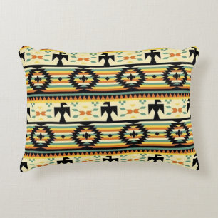Southwest Native American Bird Pattern Decorative Pillow
