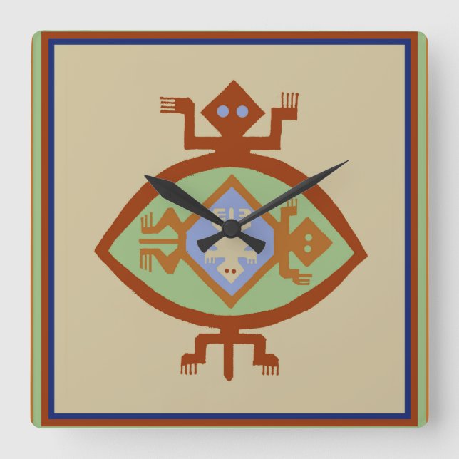Southwest Native American Mimbres Turtle Clock (Front)