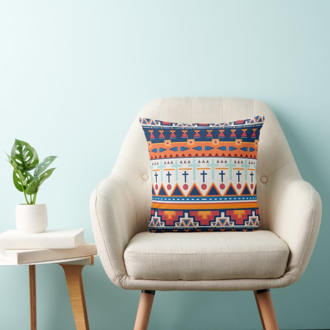 Southwest Native Pattern Throw Pillow (Chair)