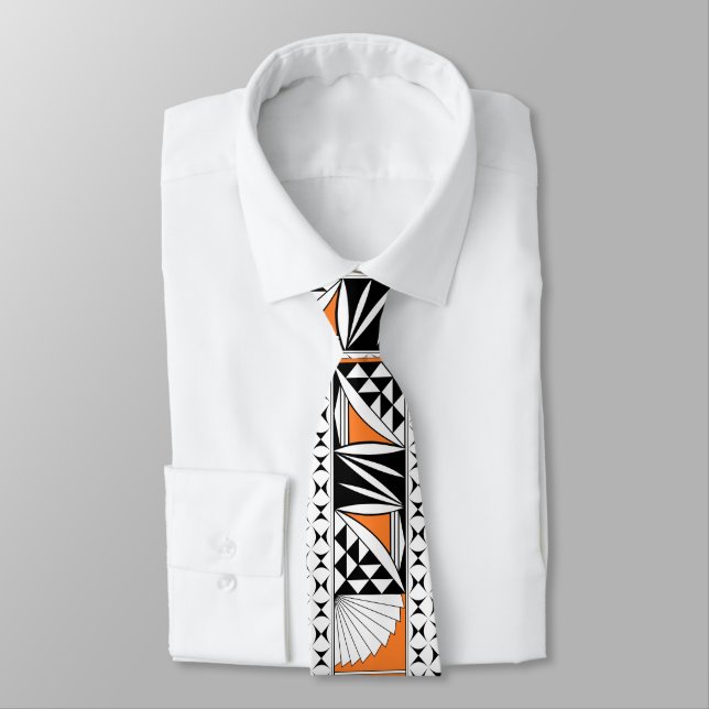 Southwest Native Sunrise in Orange Tie (Tied)