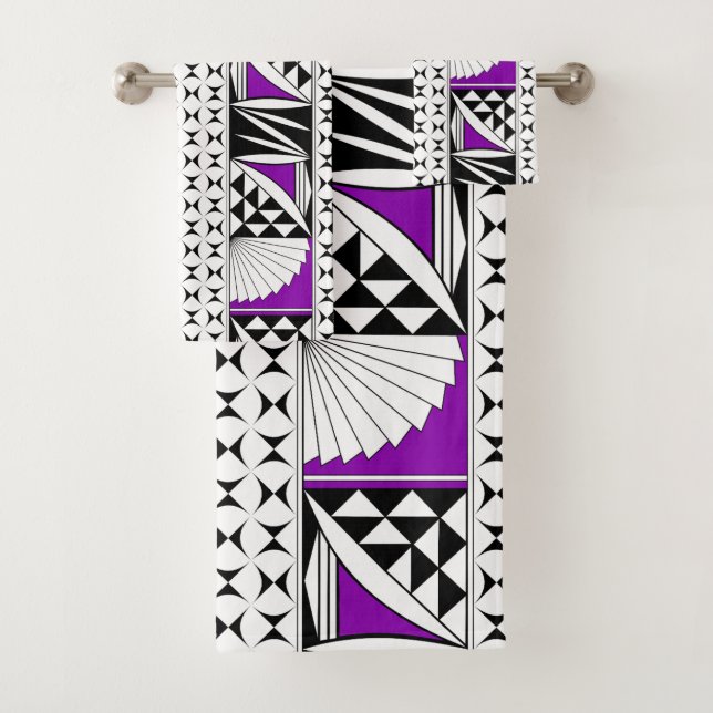 Southwest Native Sunrise in Purple Bath Towel Set (Insitu)