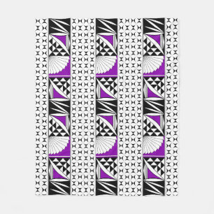 Southwest Native Sunrise in Purple Fleece Blanket