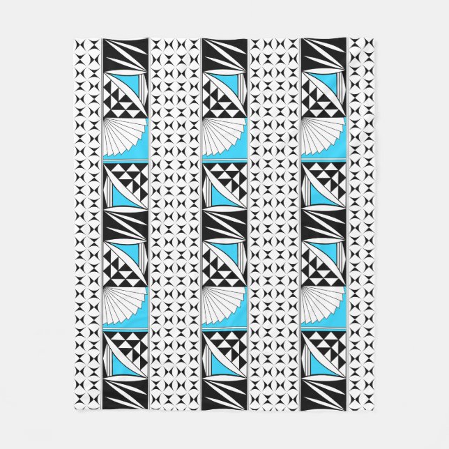 Southwest Native Sunrise in Turquoise Fleece Blanket (Front)