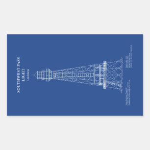 Southwest Pass Lighthouse - Louisiana – AD Sticker