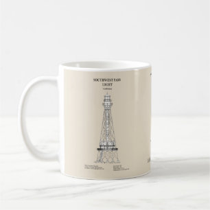 Southwest Pass Lighthouse - Louisiana - SBD Coffee Mug
