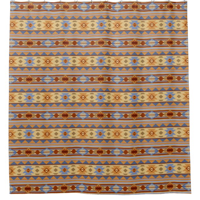 Southwest Pattern Design Rust Grey Gold (Front)