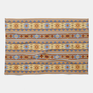 Southwest Pattern Design Rust Grey Gold Kitchen Towel