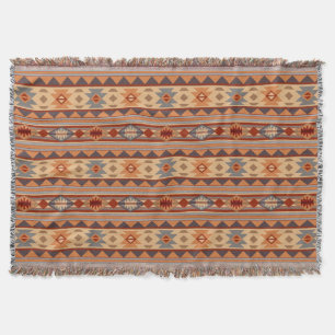 Southwest Pattern Design Tan Throw Blanket