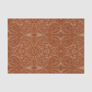southwest pattern western country tooled leather tissue paper