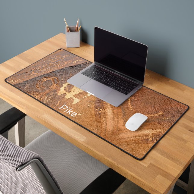 Southwest Petroglyph Art Personalized Desk Mat (Office 2)