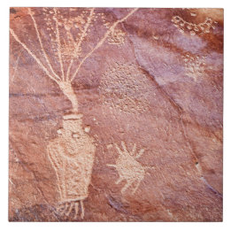 Southwest Petroglyph Ceramic Tile