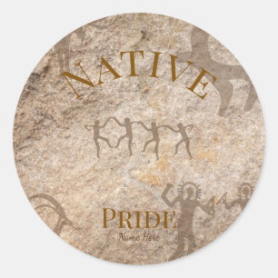 Southwest Petroglyph Customizable  Classic Round Sticker