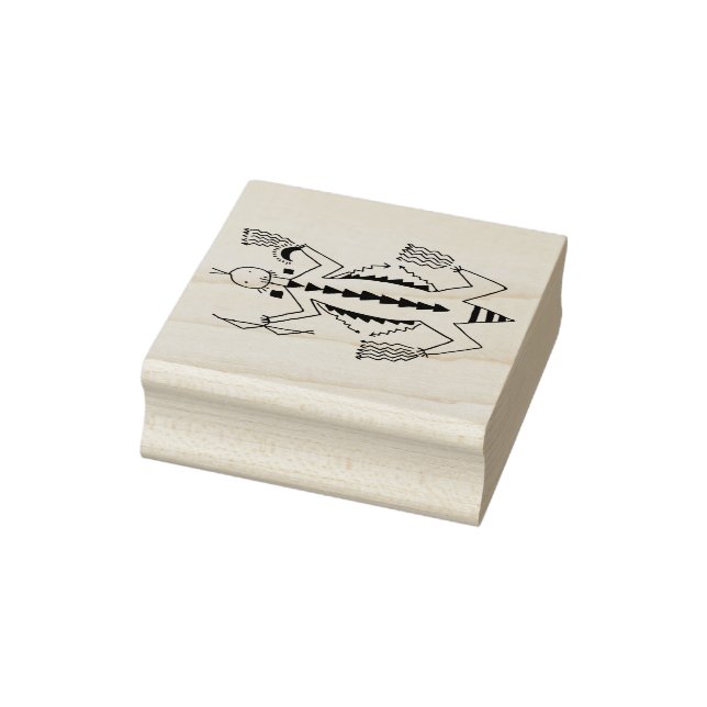 Southwest Petroglyph Shaman Rubber Stamp (Stamp)