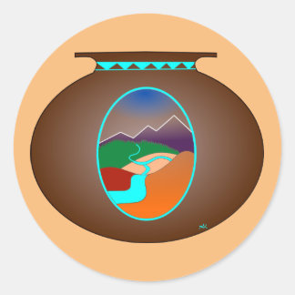 Southwest Pottery Classic Round Sticker