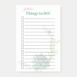 Southwest Prickly Pear Cactus  Things to Do Post-it Notes