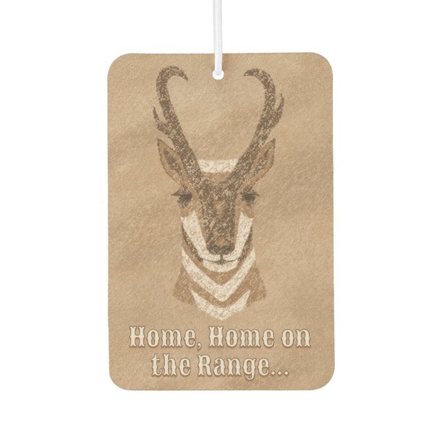 Southwest Pronghorn Antelope Head Personalized Air Freshener (Front)